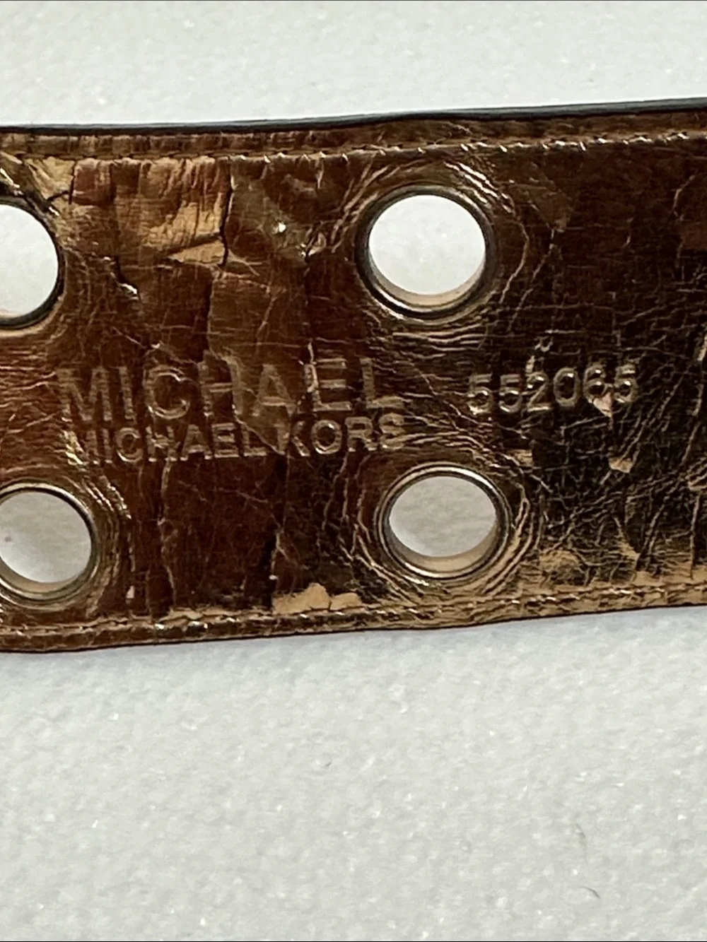 Michael kors Leopard Print Double-Grommet Women's Belt - Gold Hardware size M